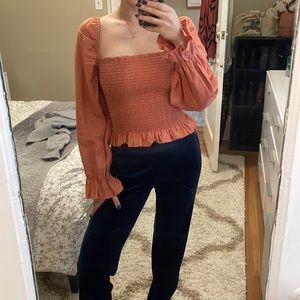 Reformation coral top size small